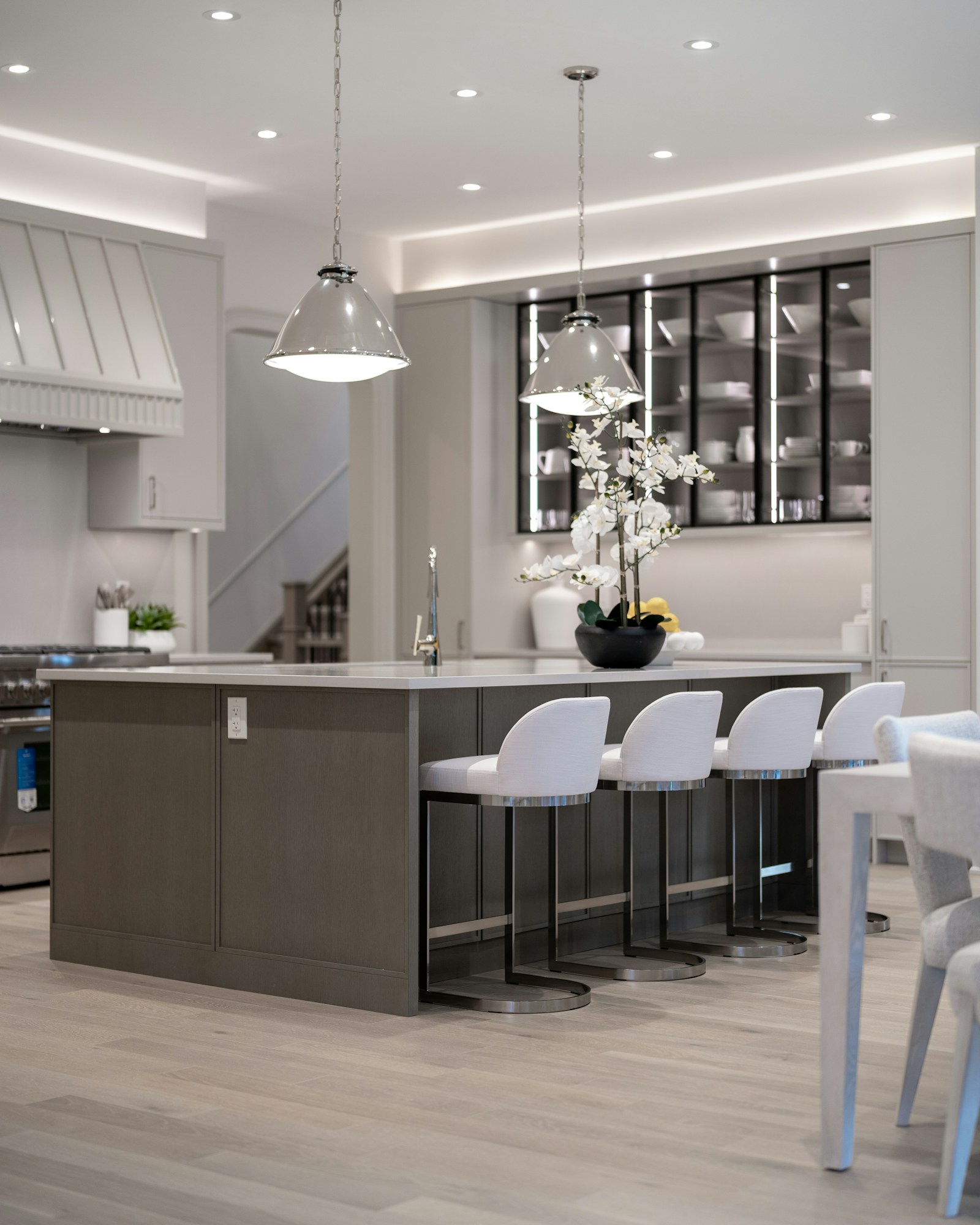 A warm, modern kitchen at the heart of a home